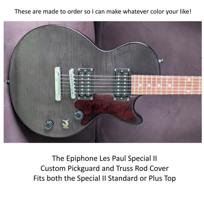 Solid Wood or Acrylic Pickguard Fits Epiphone Les Paul Special II